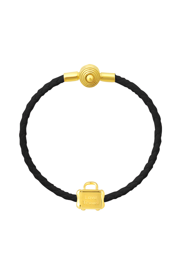 TOMEI I Love Travel Charm, Yellow Gold 916