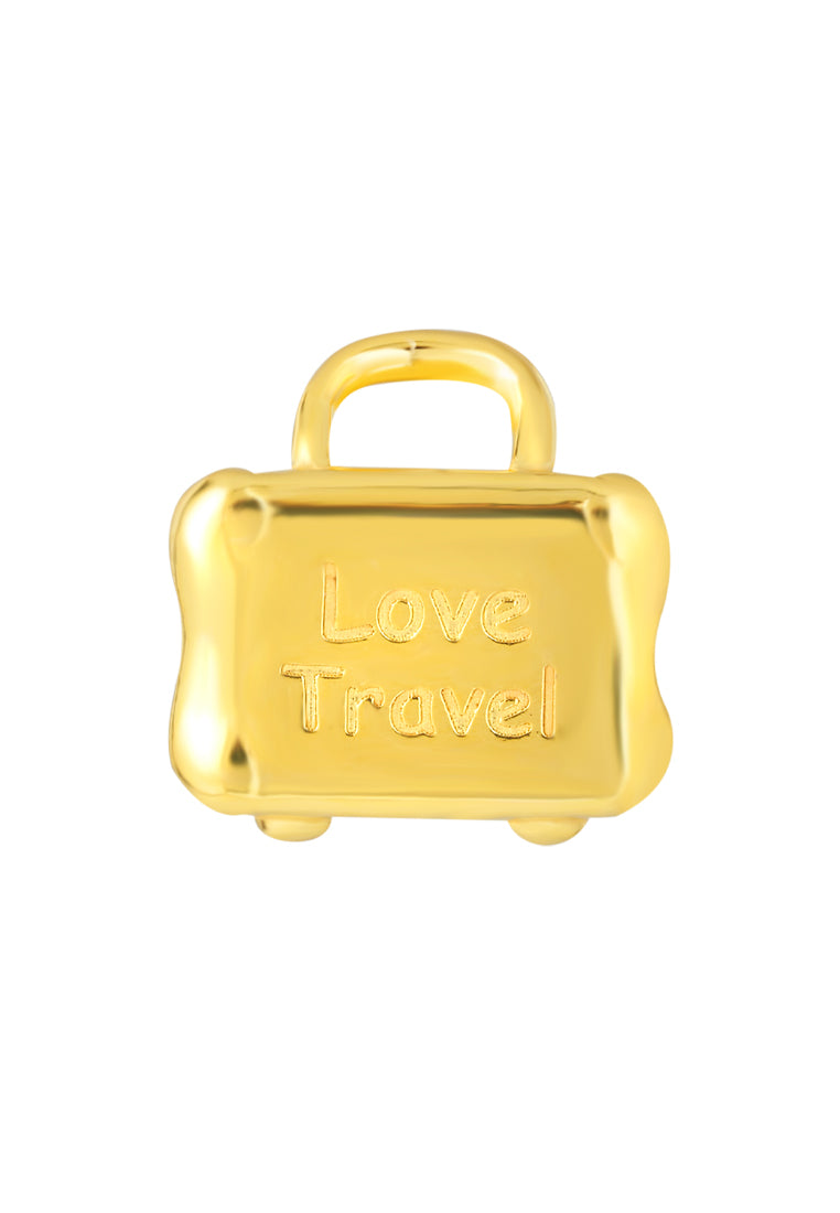 TOMEI I Love Travel Charm, Yellow Gold 916