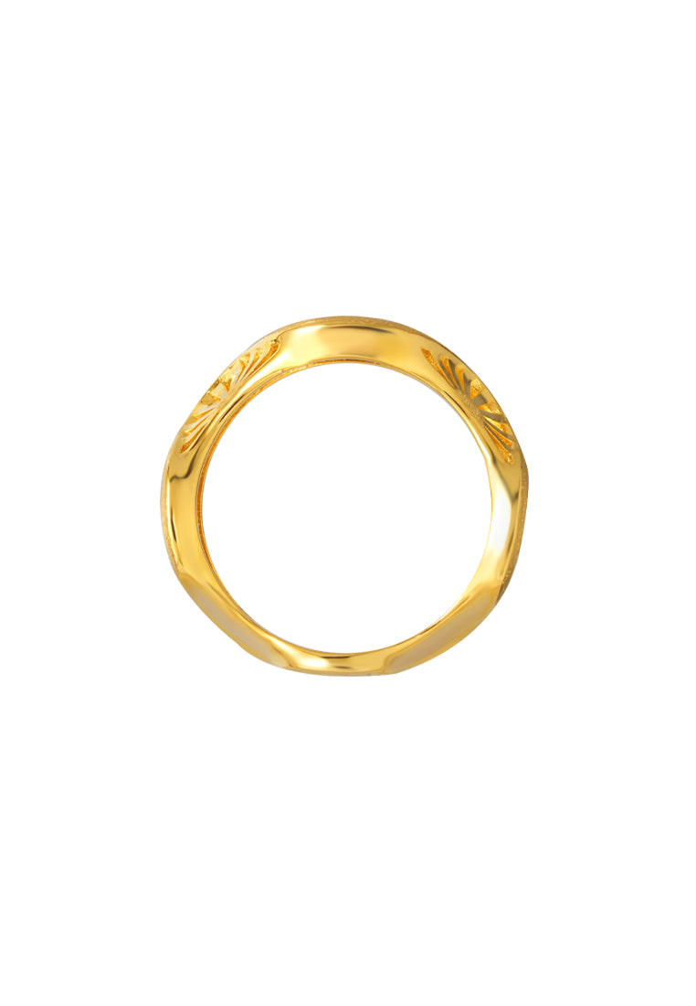 TOMEI Sri Puteri Collection Wavy Ring, Yellow Gold 916
