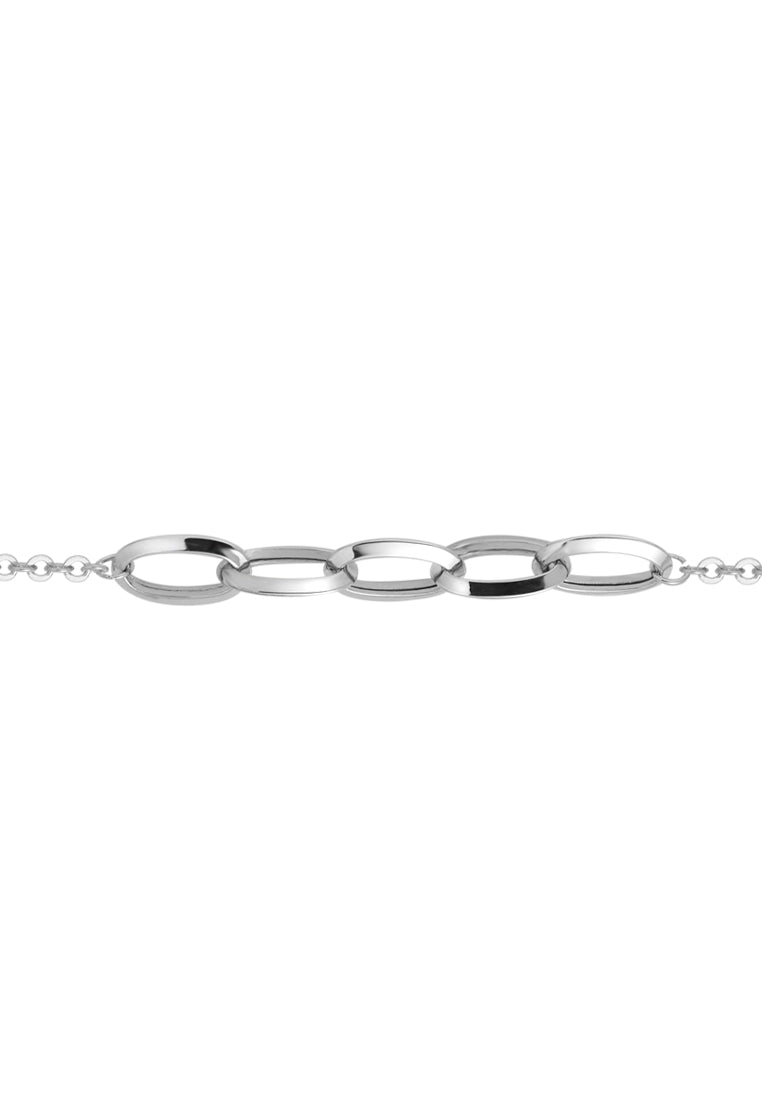 TOMEI Plain Gold Bracelet,White Gold 585