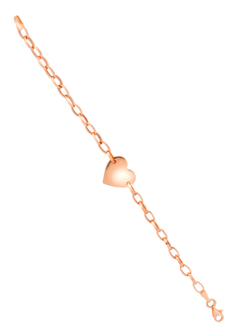 TOMEI Love Chain Bracelet, Rose Gold 585