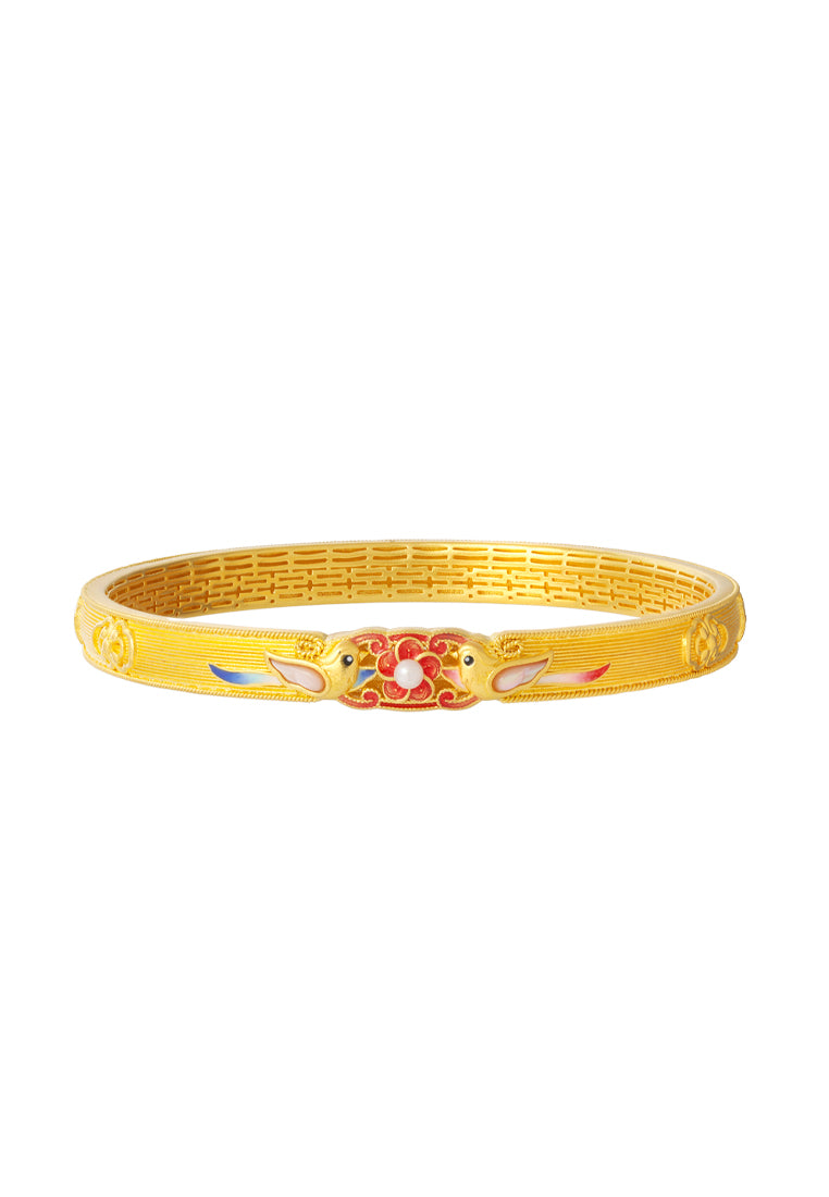 TOMEI x Xifu Bangle, Yellow Gold 999
