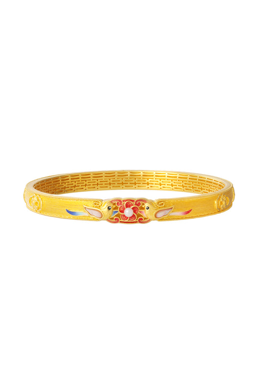 TOMEI x Xifu Bangle, Yellow Gold 999