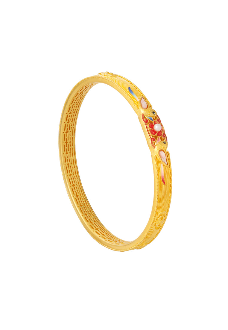 TOMEI x Xifu Bangle, Yellow Gold 999