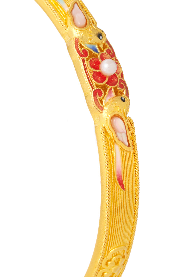 TOMEI x Xifu Bangle, Yellow Gold 999