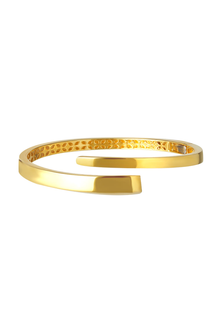 TOMEI Anastasia Extended C-Shape Bangle, Yellow Gold 916