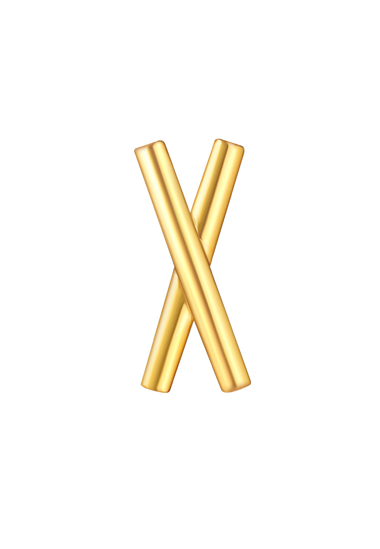 TOMEI Anastasia X-Cross Pendant, Yellow Gold 916