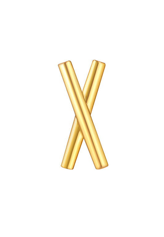 TOMEI Anastasia X-Cross Pendant, Yellow Gold 916