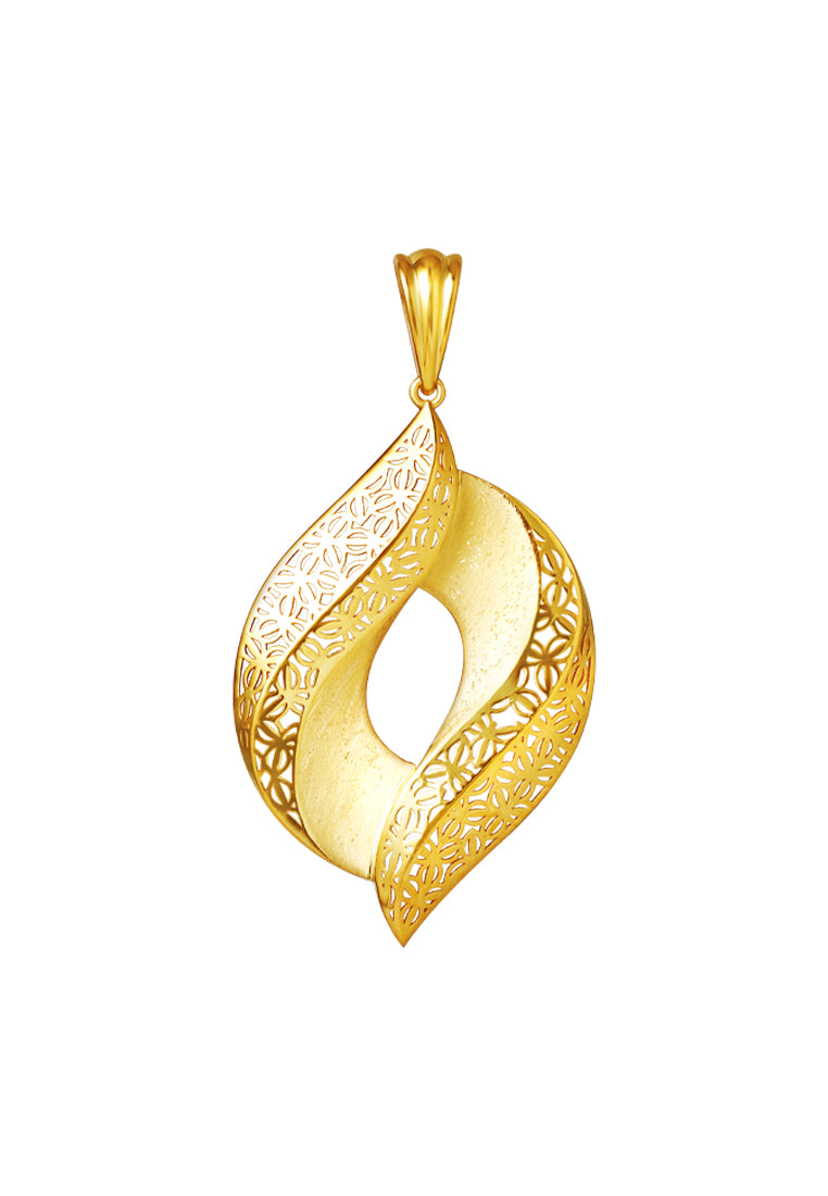 TOMEI Sri Puteri Collection Droplet Pendant, Yellow Gold 916