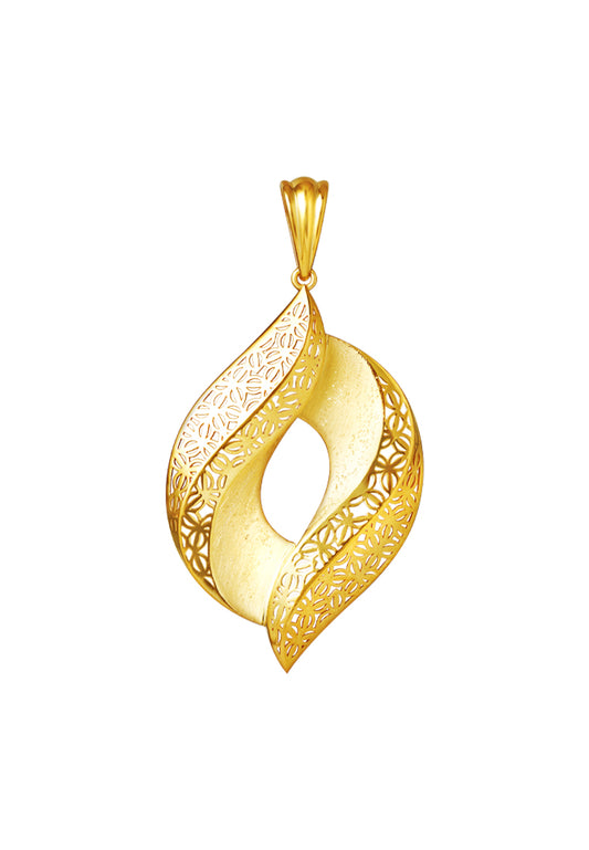 TOMEI Sri Puteri Collection Droplet Pendant, Yellow Gold 916