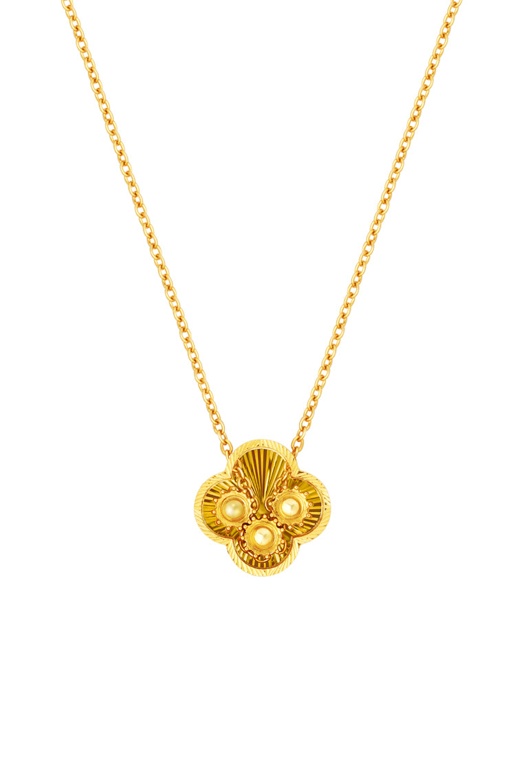 TOMEI Happiness Gear Necklace, Yellow Gold 916
