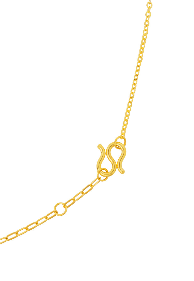 TOMEI X XIFU Love Knot Necklace, Yellow Gold 999