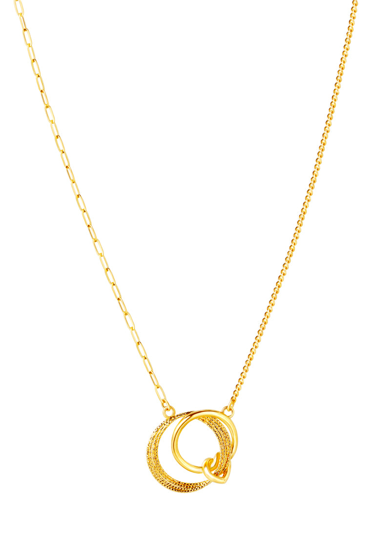 TOMEI X XIFU Love Knot Necklace, Yellow Gold 999