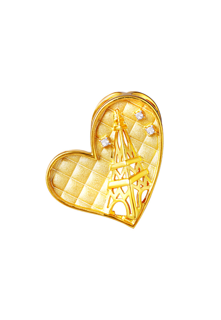 TOMEI Romantic Love Pendant, Yellow Gold 916