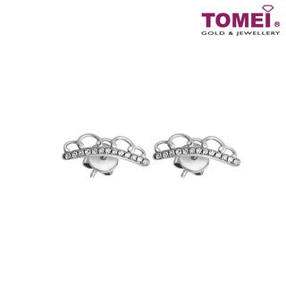 TOMEI Diamond Earrings With Style, White Gold 375 (17751EWD9WP)