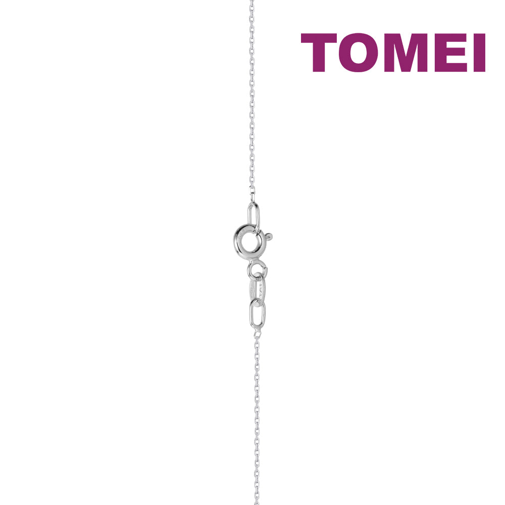 TOMEI Diamond Pendant Set, White Gold 585