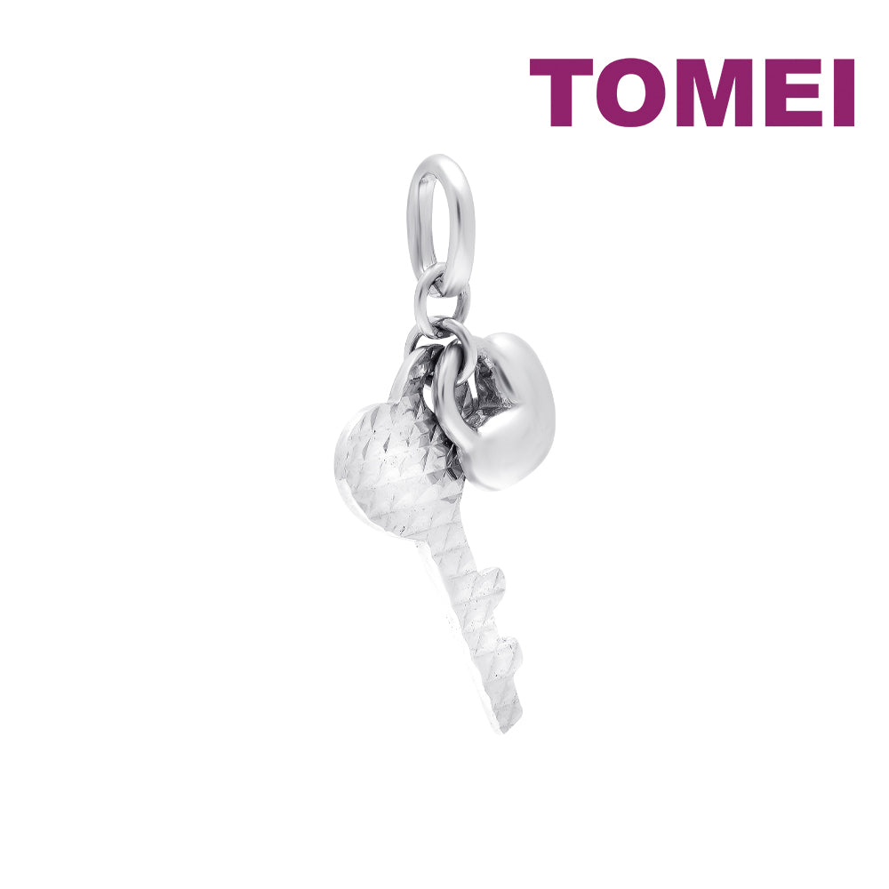 TOMEI Unlock Your Heart Pendant, White Gold 585