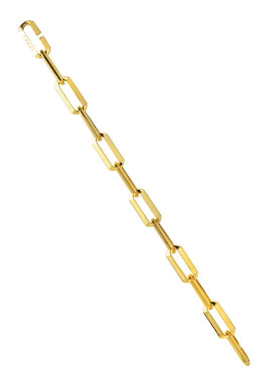TOMEI Heavy Linked Chain Bracelet, Yellow Gold 916