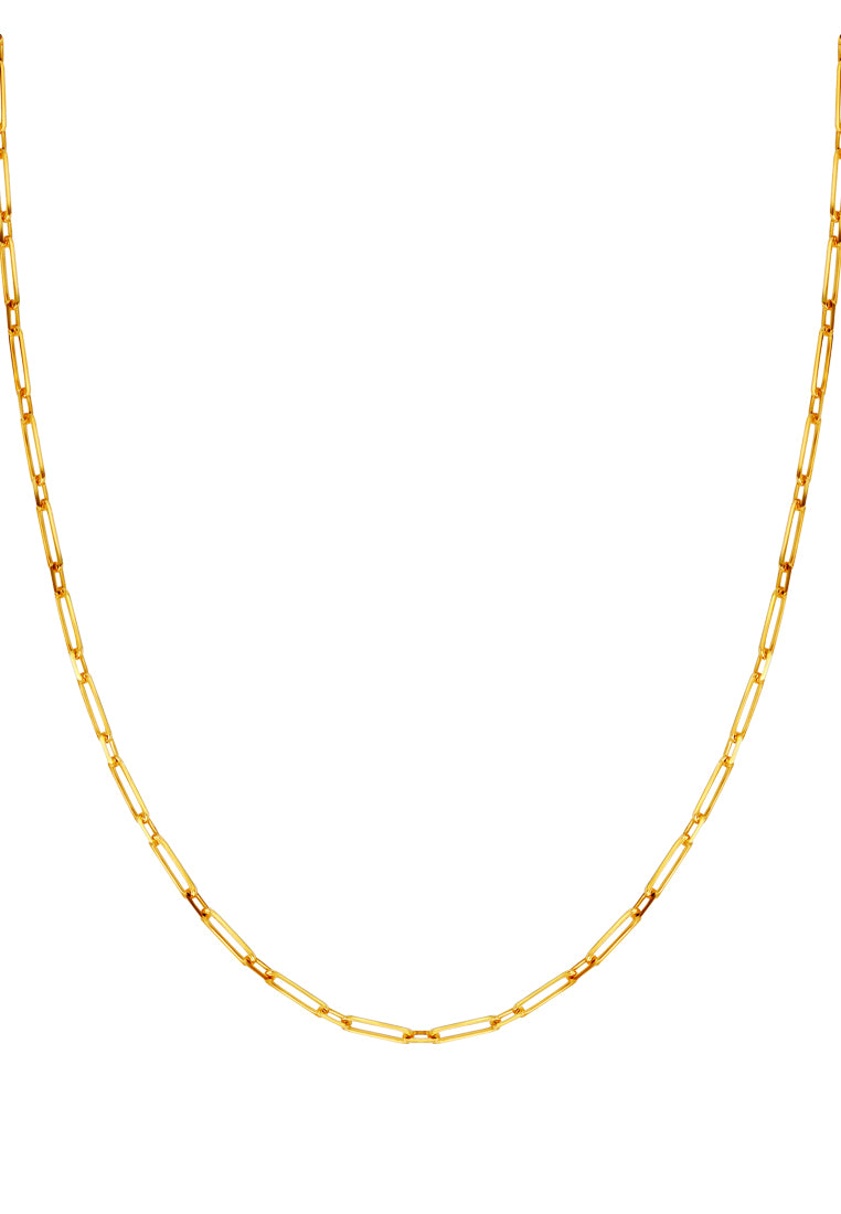 TOMEI Glossy Linked Necklace, Yellow Gold 916