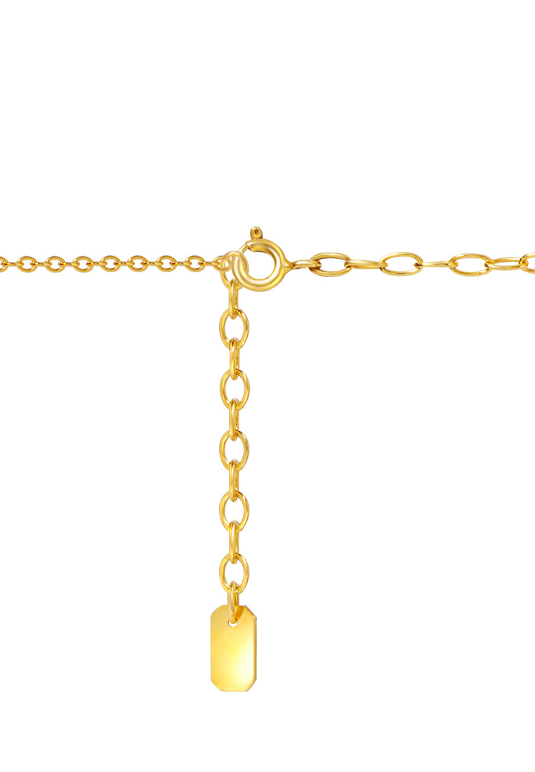 TOMEI Diamond Cut Collection Snow Flake Bracelet, Yellow Gold 916