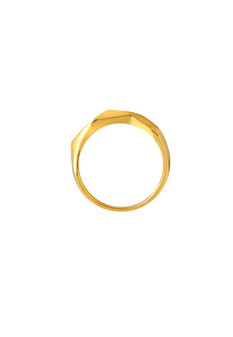 TOMEI Diamond Cut Collection 2-in-1 Ring, Yellow Gold 916