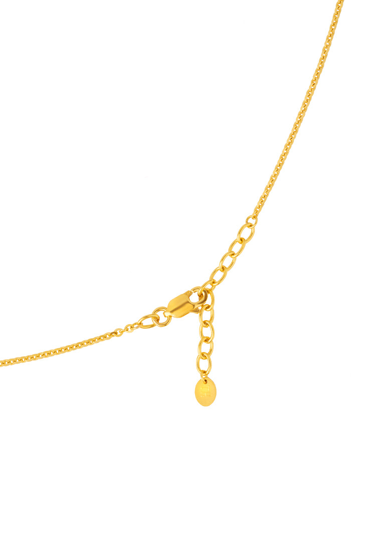 TOMEI Togetherness Heart Necklace, Yellow Gold 916