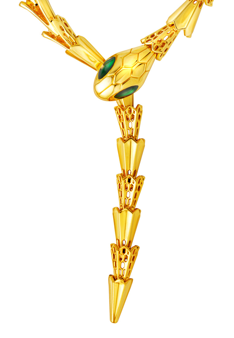 TOMEI x XIFU 【灵蛇系列】Snake Series Necklace, Yellow Gold 999 (5D)