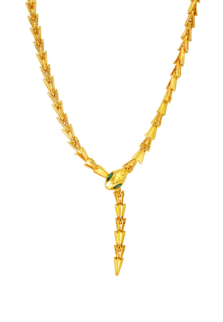 TOMEI x XIFU 【灵蛇系列】Snake Series Necklace, Yellow Gold 999 (5D)