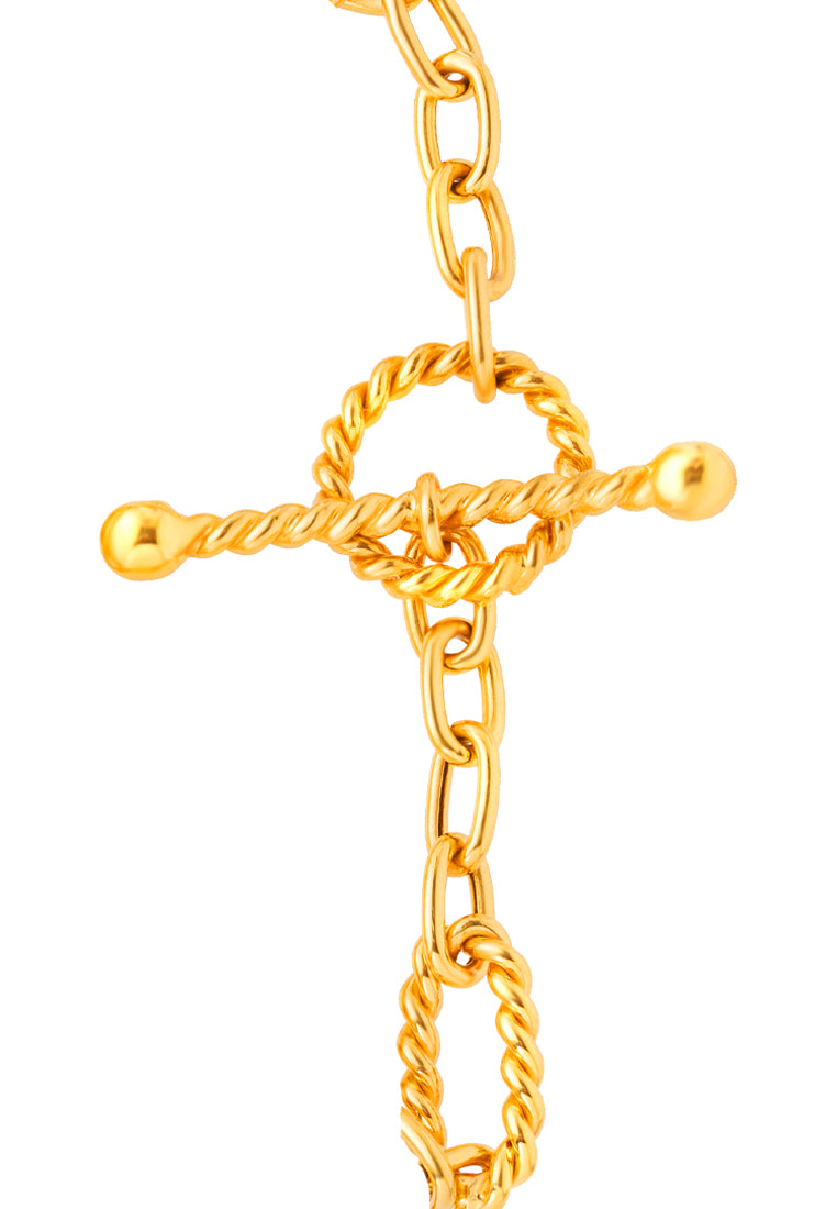 TOMEI Lusso Italia Twisted Chain Bracelet, Yellow Gold 916