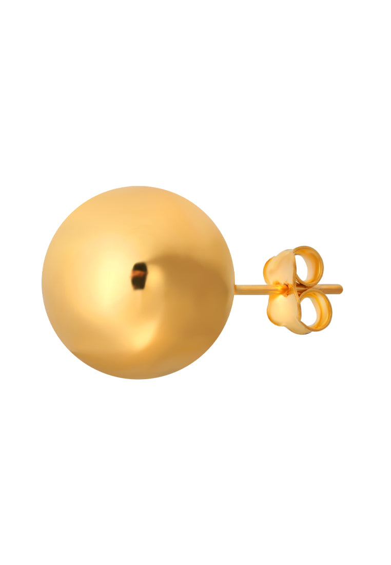 TOMEI Lusso Italia Ball Stud Earrings, Yellow Gold 916