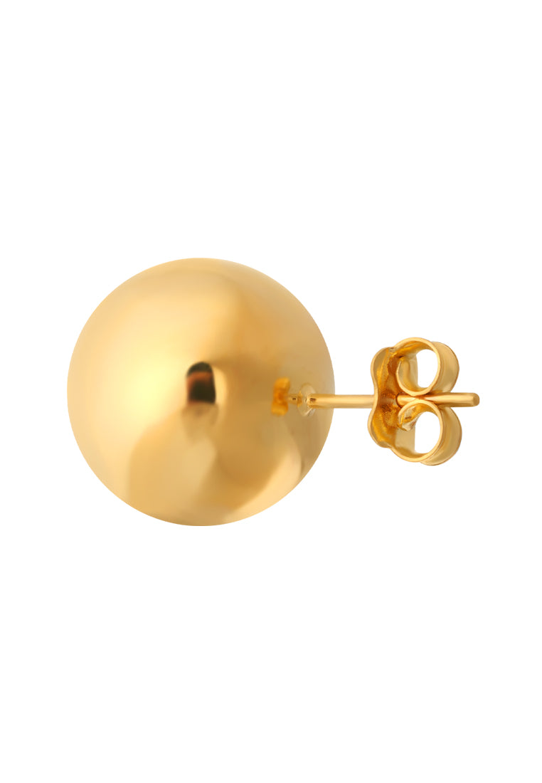 TOMEI Lusso Italia Ball Stud Earrings, Yellow Gold 916