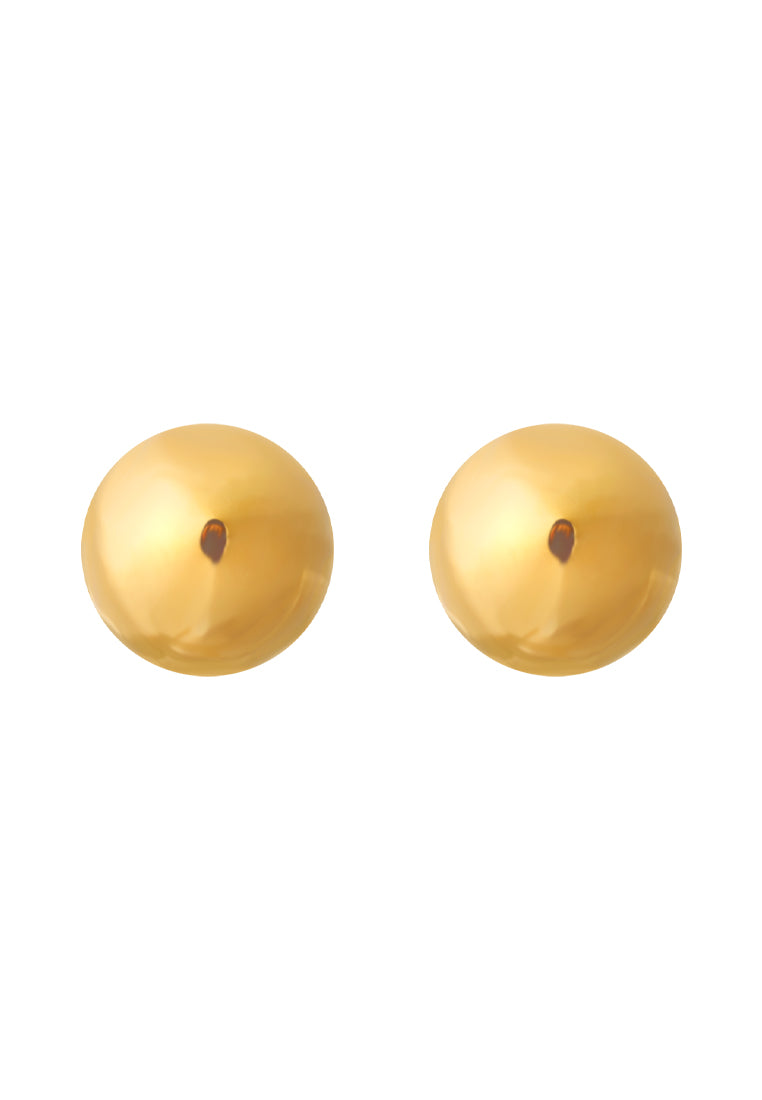 TOMEI Lusso Italia Ball Stud Earrings, Yellow Gold 916