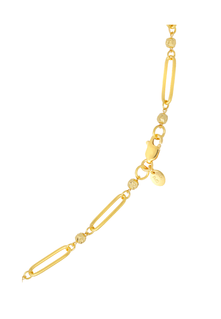 TOMEI Bead Linked Necklace, Yellow Gold 916