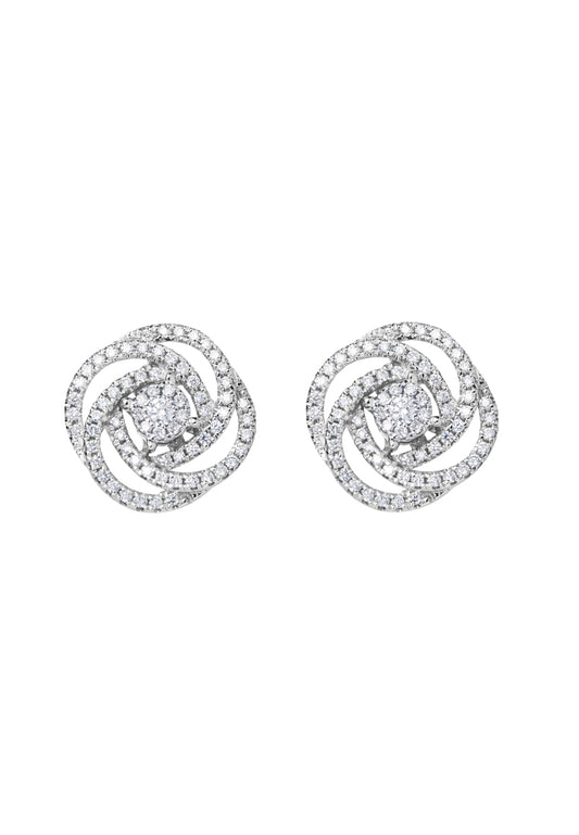 TOMEI Noeud Earrings, White Gold 750 (E1895)