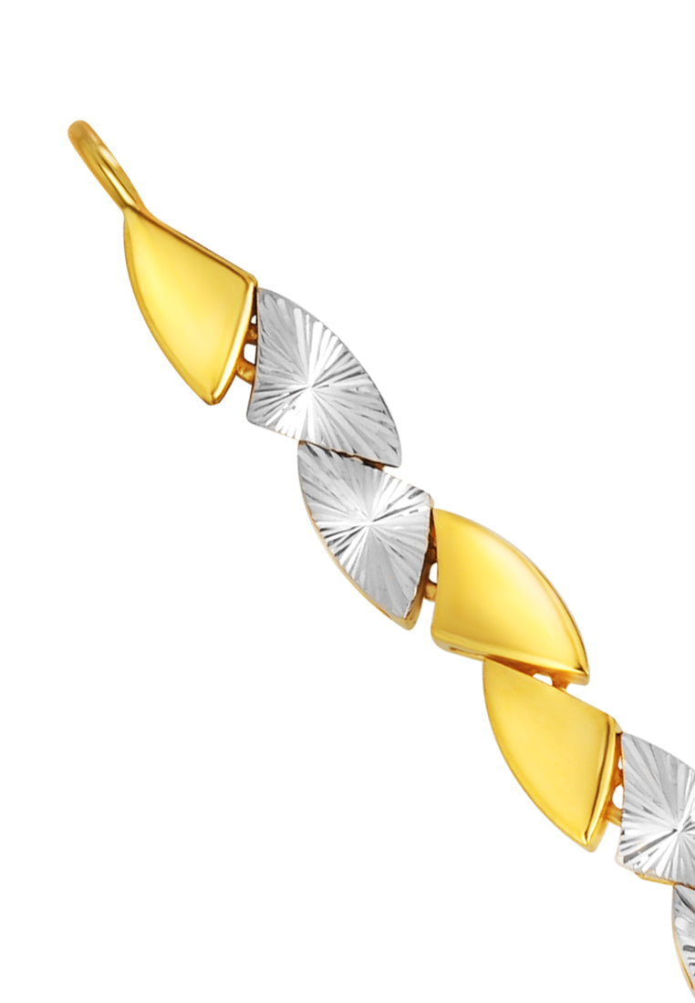 TOMEI Diamond Cut Collection Pizzazz Bracelet, Yellow Gold 916