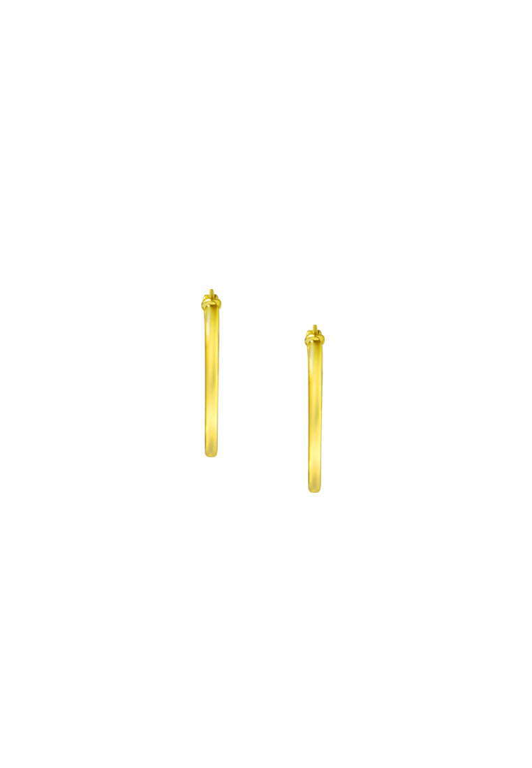 TOMEI Loop Earrings, Yellow Gold 916