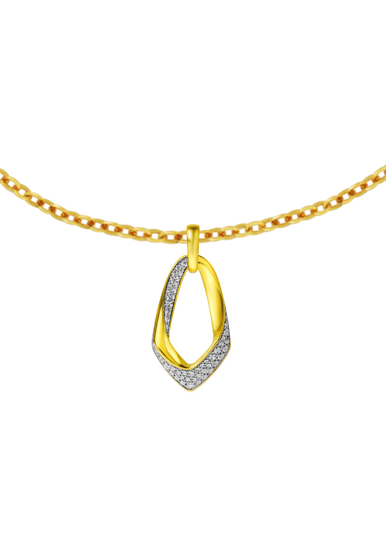 TOMEI Diamond Cut Collection Pendant, Yellow Gold 916