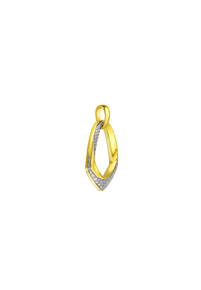 TOMEI Diamond Cut Collection Pendant, Yellow Gold 916