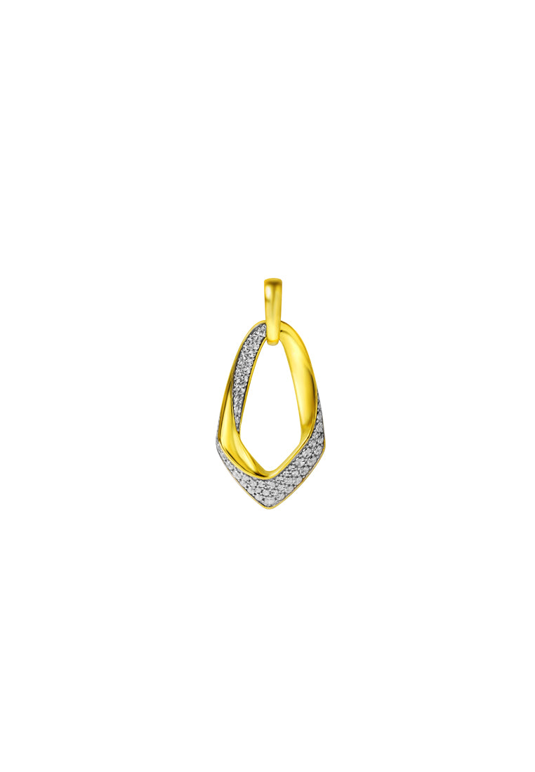 TOMEI Diamond Cut Collection Pendant, Yellow Gold 916