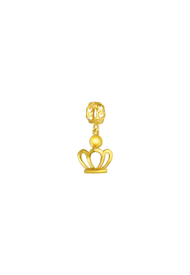 TOMEI Dangling Crown Charm, Yellow Gold 916