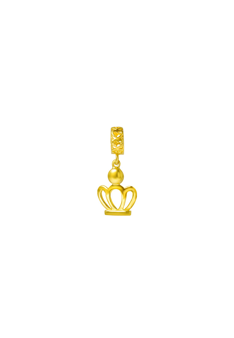 TOMEI Dangling Crown Charm, Yellow Gold 916
