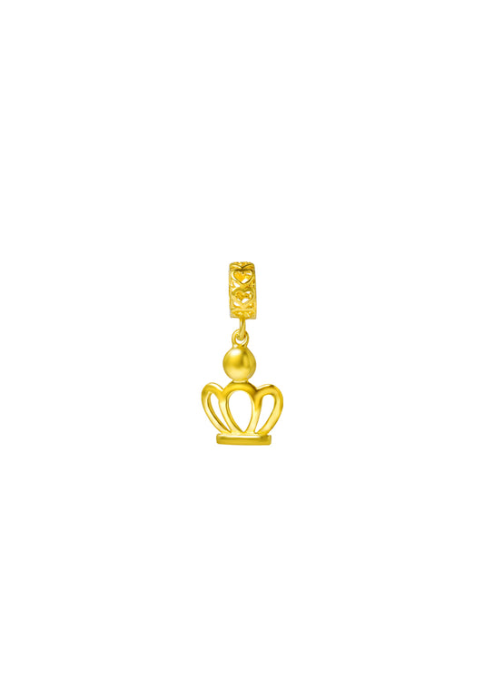 TOMEI Dangling Crown Charm, Yellow Gold 916