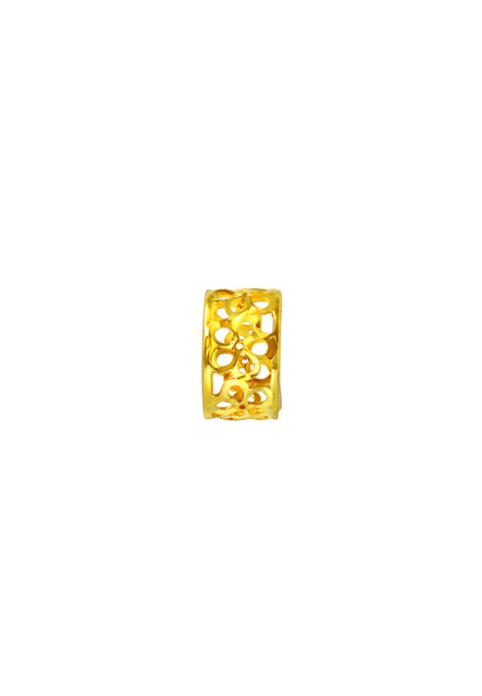 TOMEI Flower-Pattern Charm, Yellow Gold 916