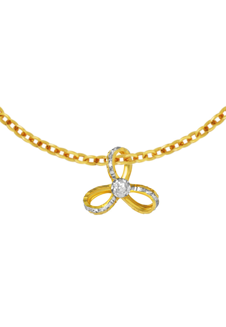 TOMEI Dual-Tone Pendant, Yellow Gold 916