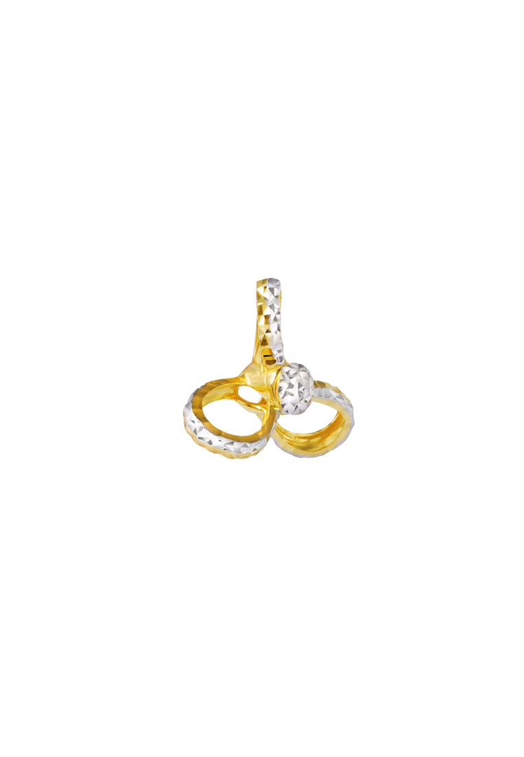 TOMEI Dual-Tone Pendant, Yellow Gold 916