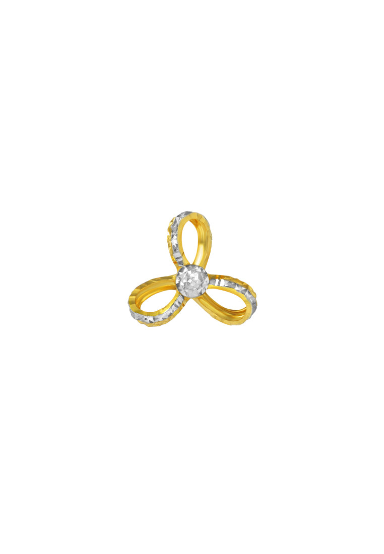 TOMEI Dual-Tone Pendant, Yellow Gold 916