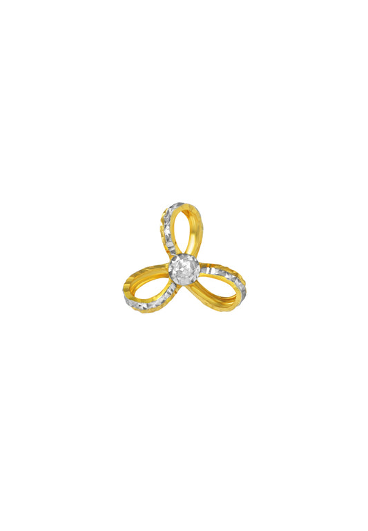 TOMEI Dual-Tone Pendant, Yellow Gold 916