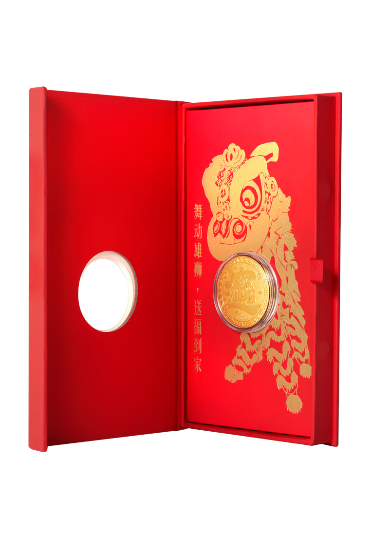 TOMEI 2025 Red Packet Zhao Cai Jin Bao Gold Wafer 0.2G, Yellow Gold 9999