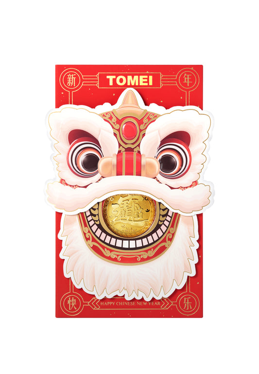 TOMEI 2025 Red Packet Zhao Cai Jin Bao Gold Wafer 0.2G, Yellow Gold 9999