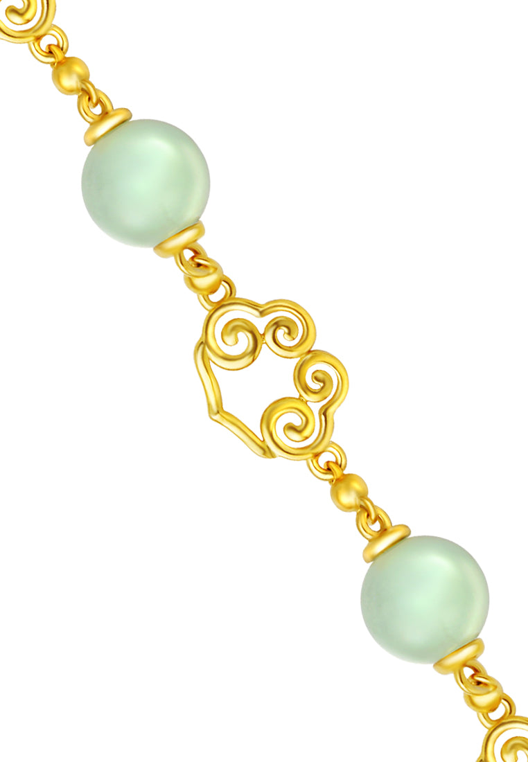TOMEI Ru Yi Jade Bracelet, Yellow Gold 916